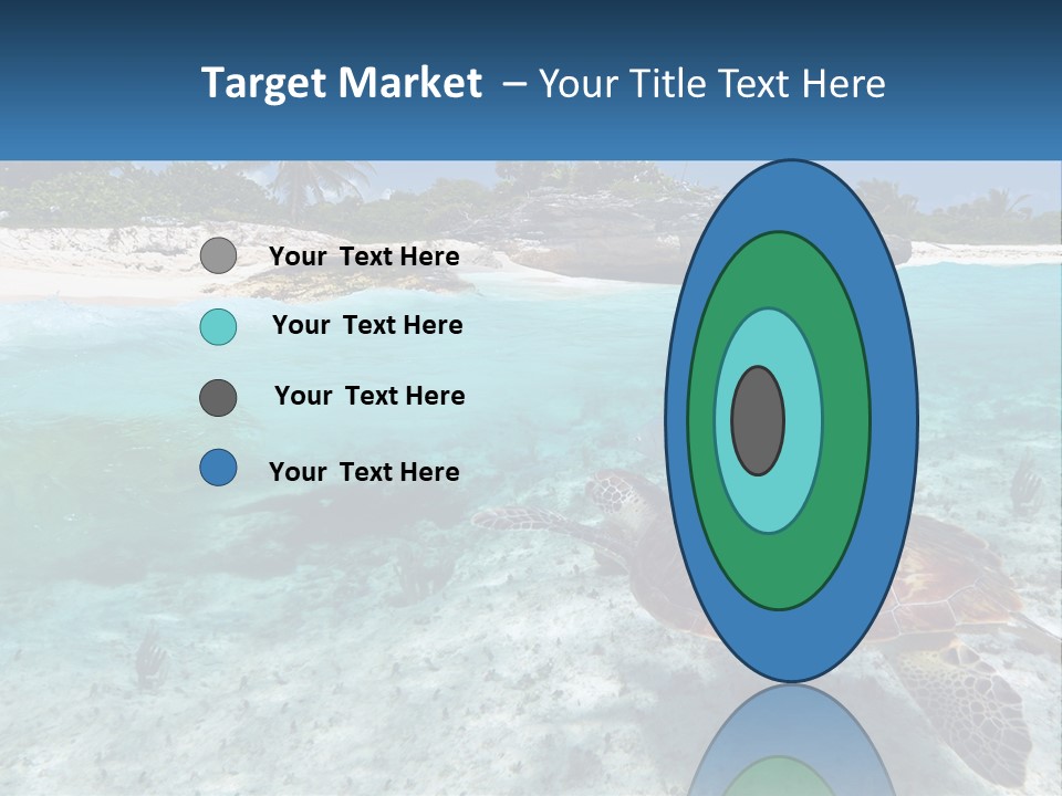 Turtle Red Coastline PowerPoint Template