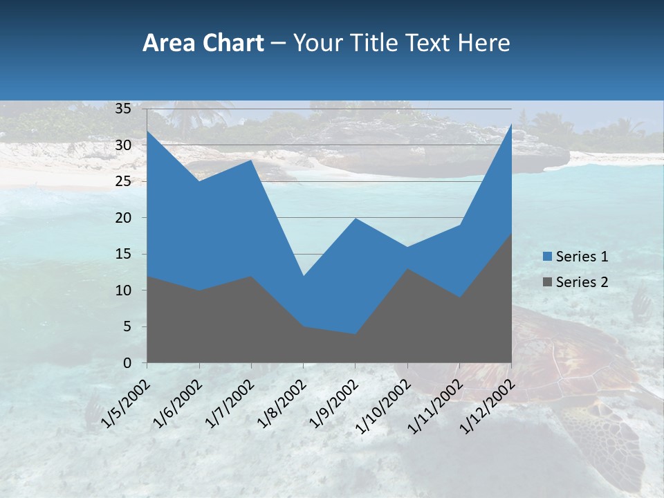 Turtle Red Coastline PowerPoint Template