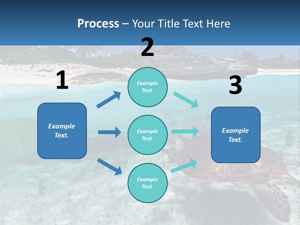 Turtle Red Coastline PowerPoint Template