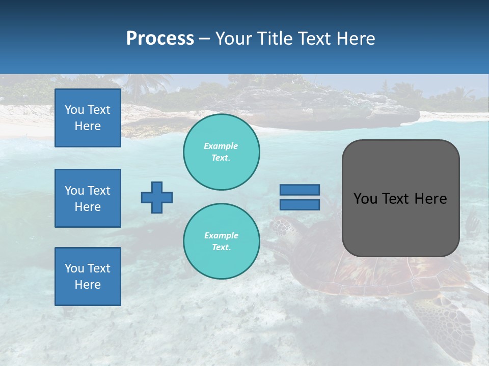 Turtle Red Coastline PowerPoint Template