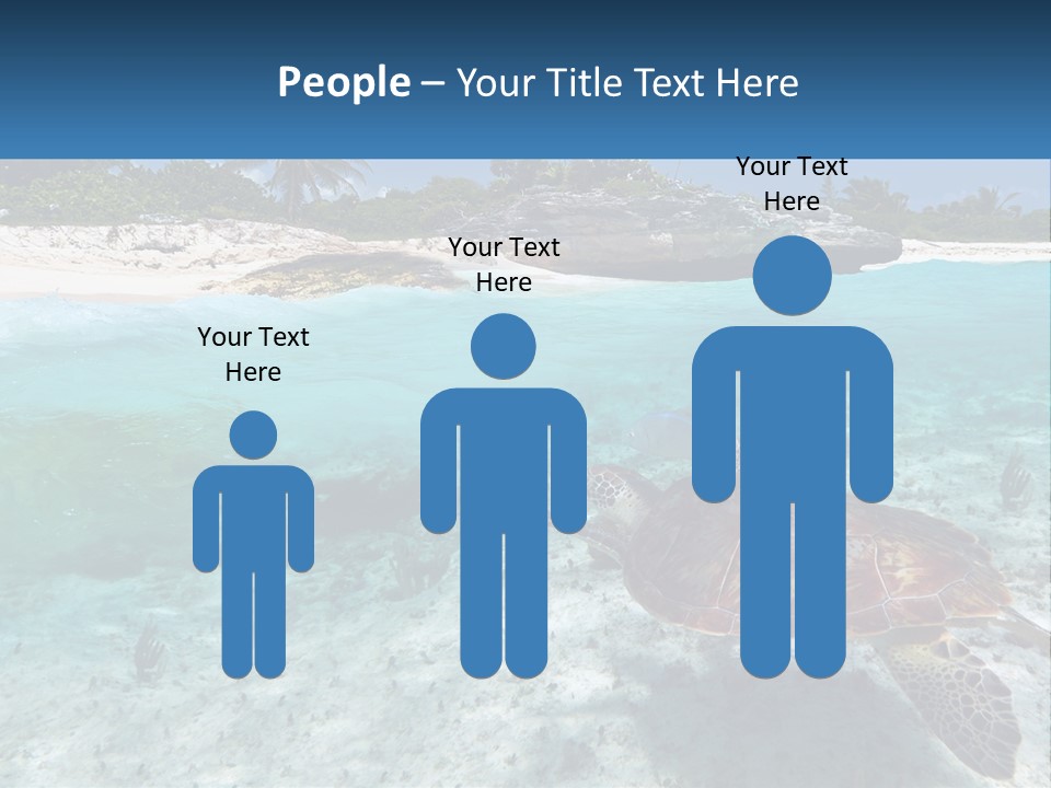 Turtle Red Coastline PowerPoint Template