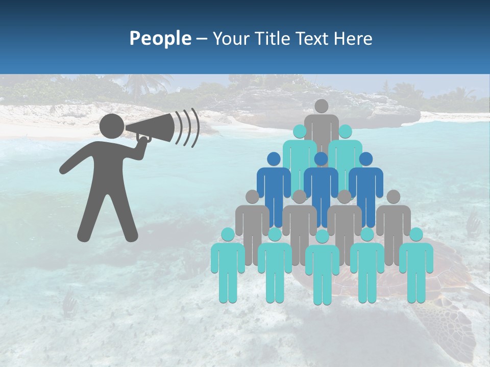 Turtle Red Coastline PowerPoint Template