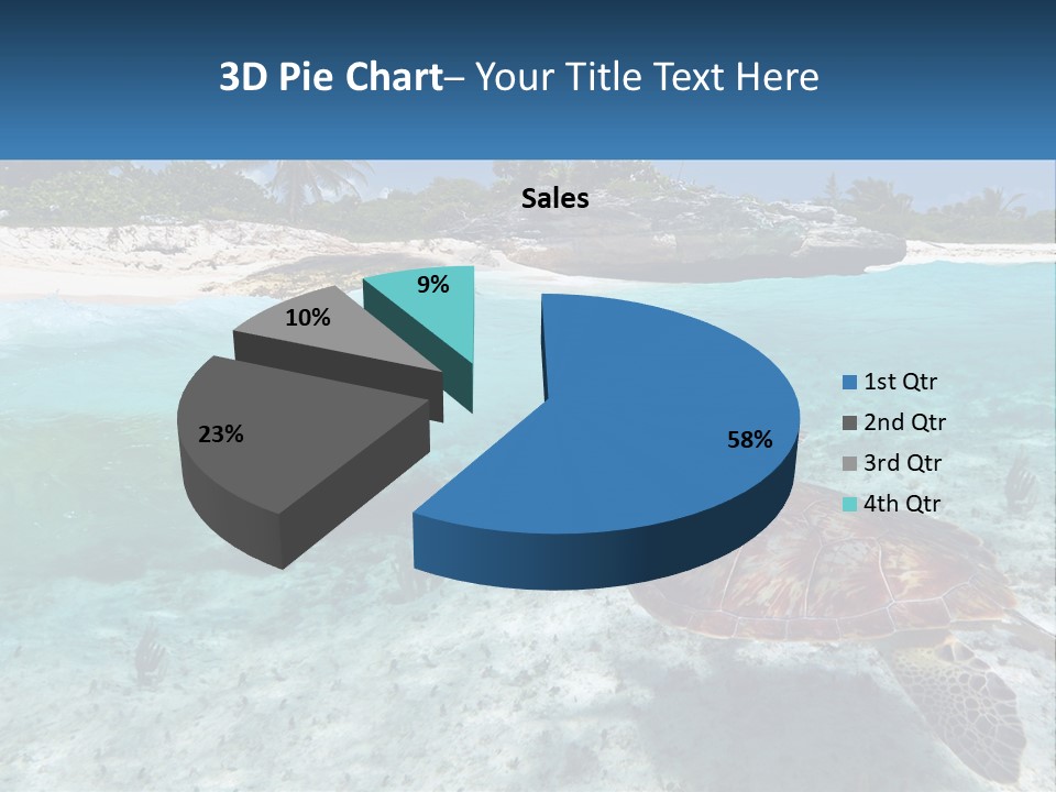 Turtle Red Coastline PowerPoint Template