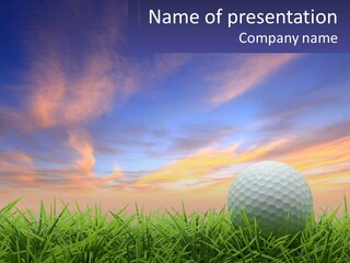 Scenic Ball Grass PowerPoint Template