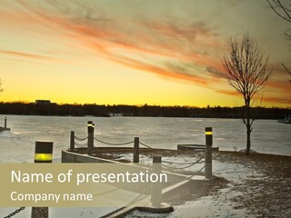 Cold Landscape Sky PowerPoint Template
