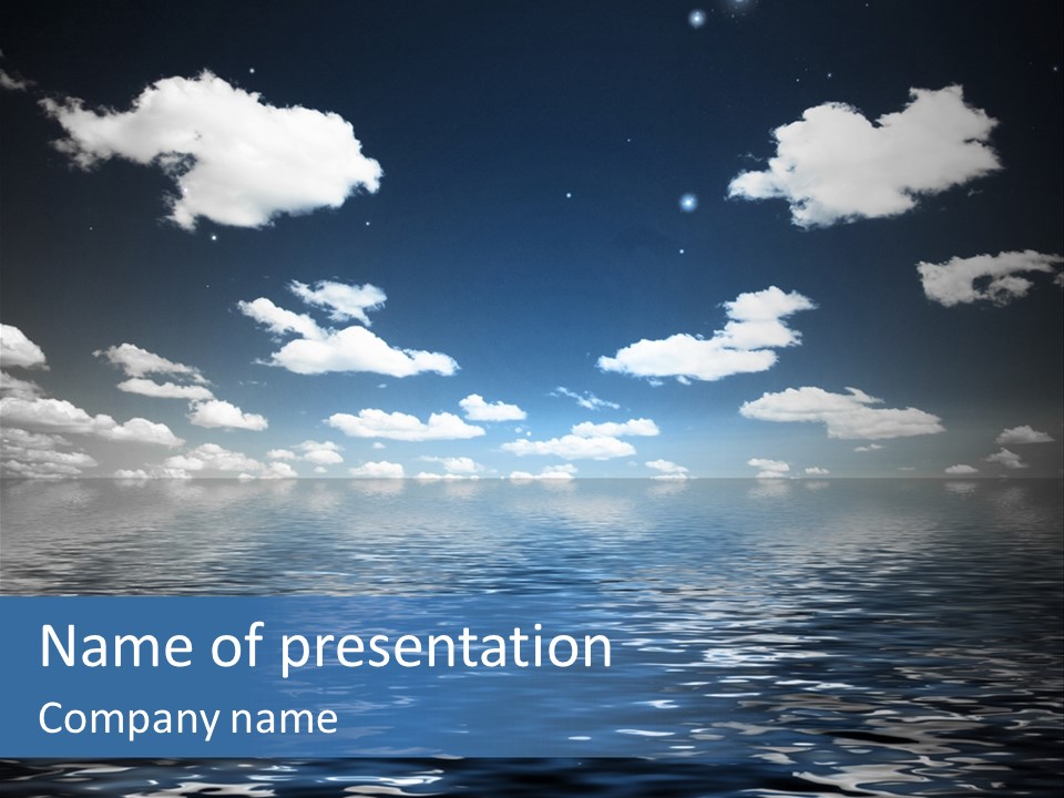 Space Background Ocean PowerPoint Template