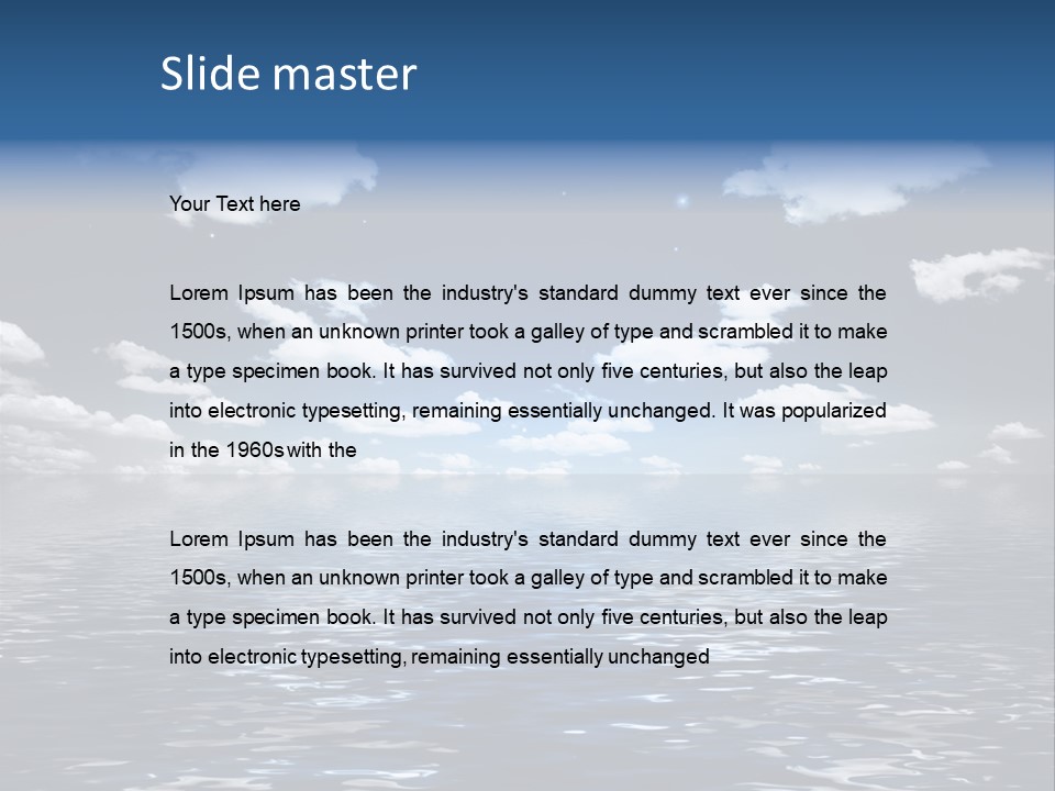 Space Background Ocean PowerPoint Template