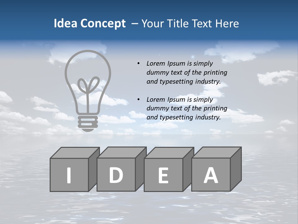 Space Background Ocean PowerPoint Template