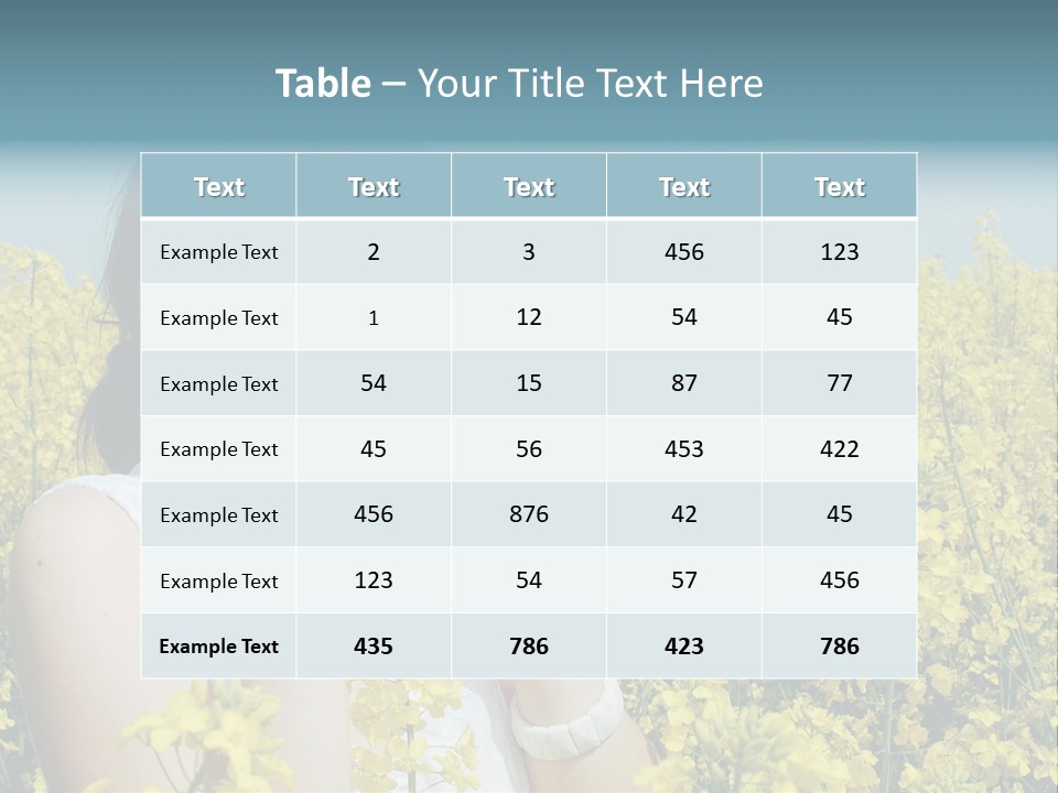 Beauty Single Sunlight PowerPoint Template