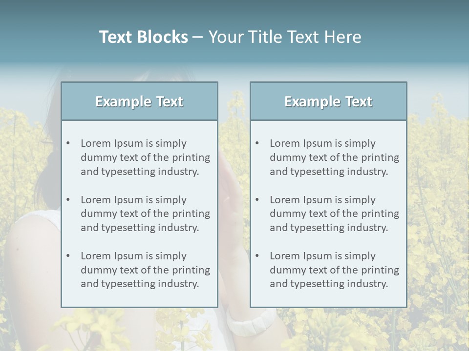 Beauty Single Sunlight PowerPoint Template