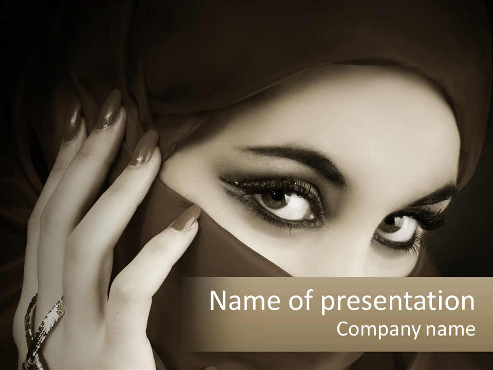 Face Arabian Head PowerPoint Template
