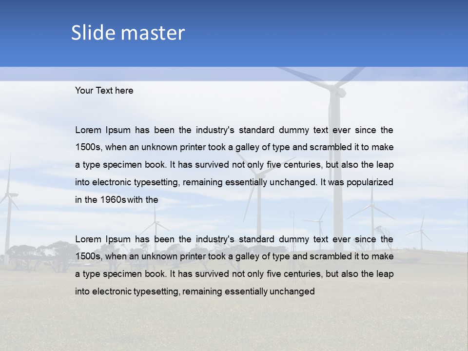 Electricity Alternative Ecology PowerPoint Template