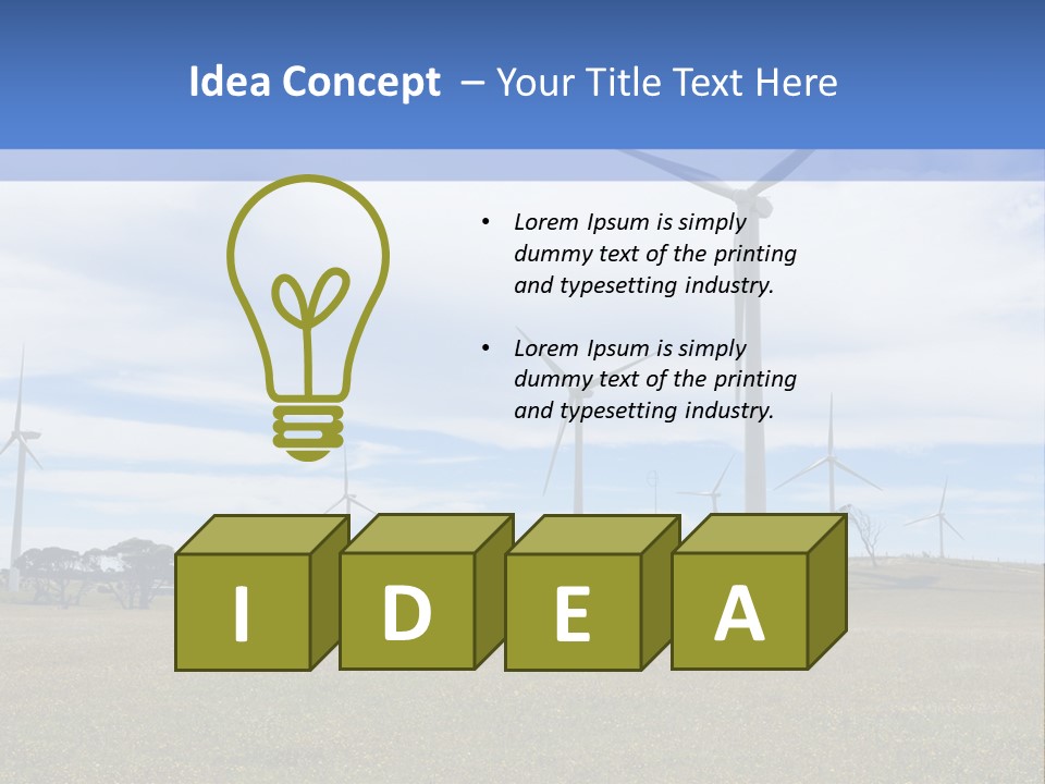 Electricity Alternative Ecology PowerPoint Template