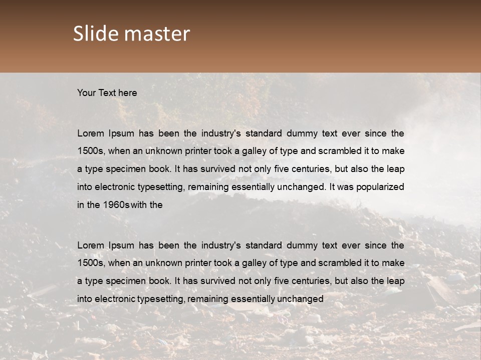 Garbage Dirty Burn PowerPoint Template