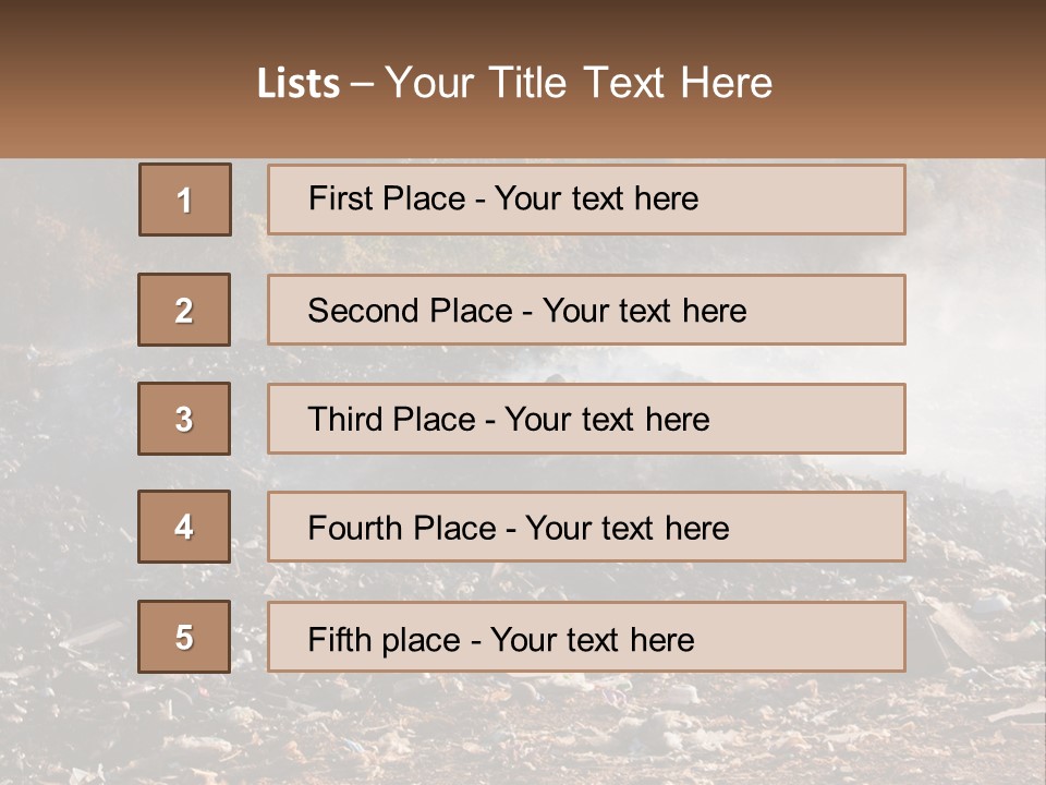 Garbage Dirty Burn PowerPoint Template