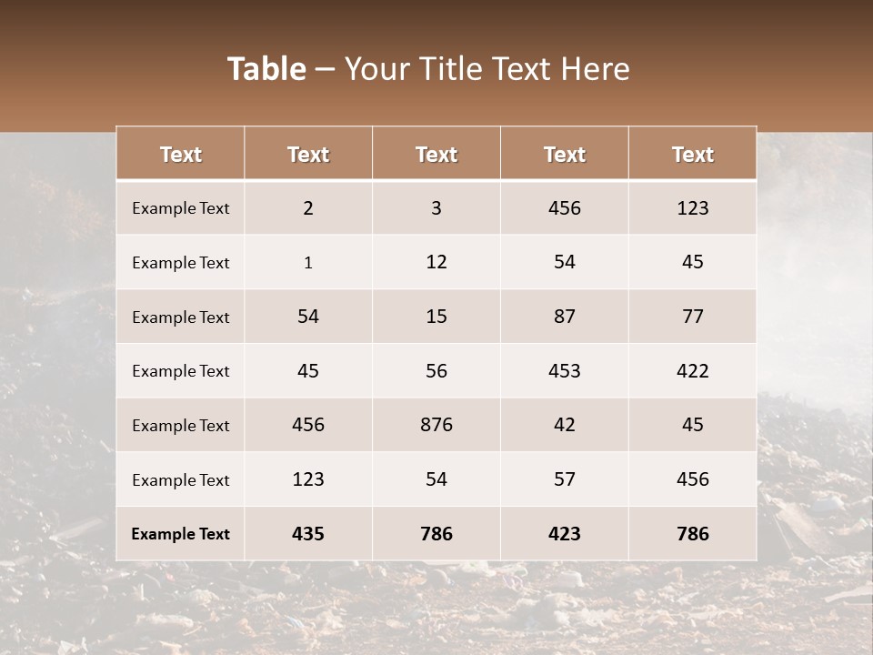 Garbage Dirty Burn PowerPoint Template