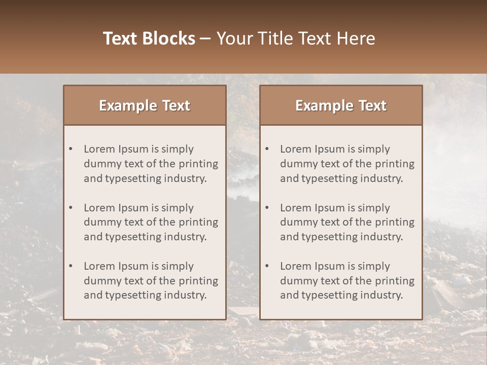 Garbage Dirty Burn PowerPoint Template