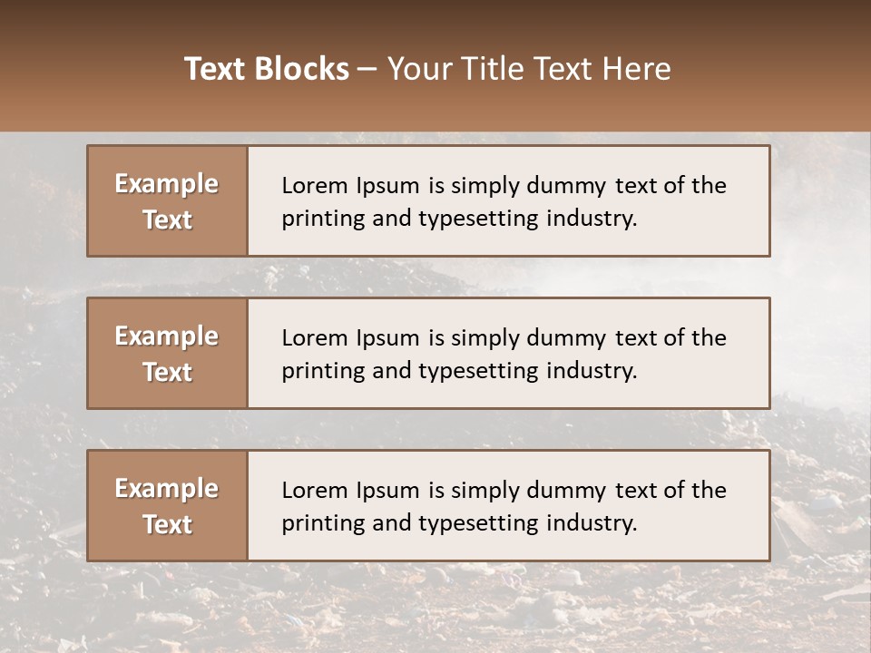 Garbage Dirty Burn PowerPoint Template