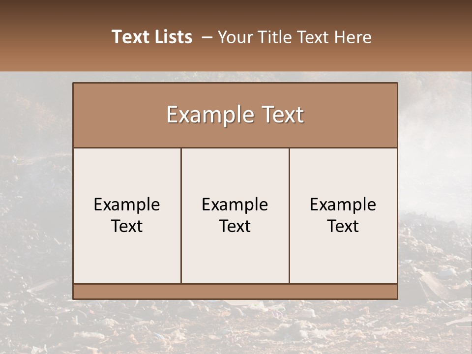 Garbage Dirty Burn PowerPoint Template