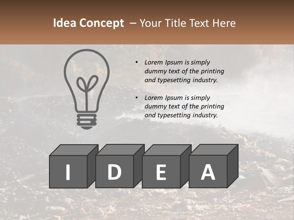 Garbage Dirty Burn PowerPoint Template