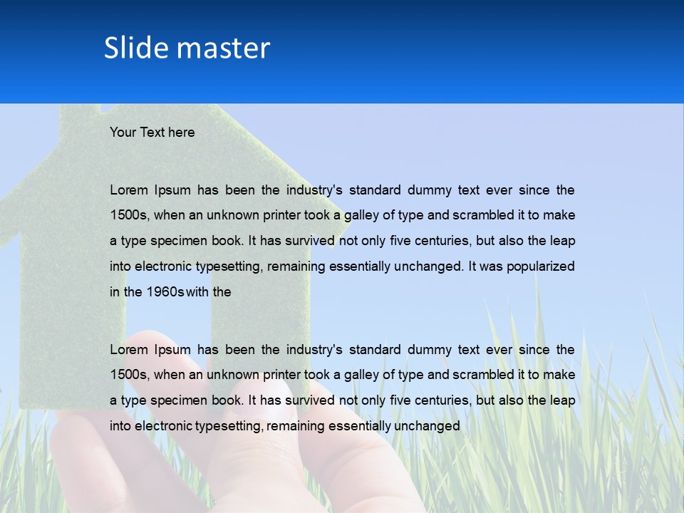 Nature Holding Property PowerPoint Template