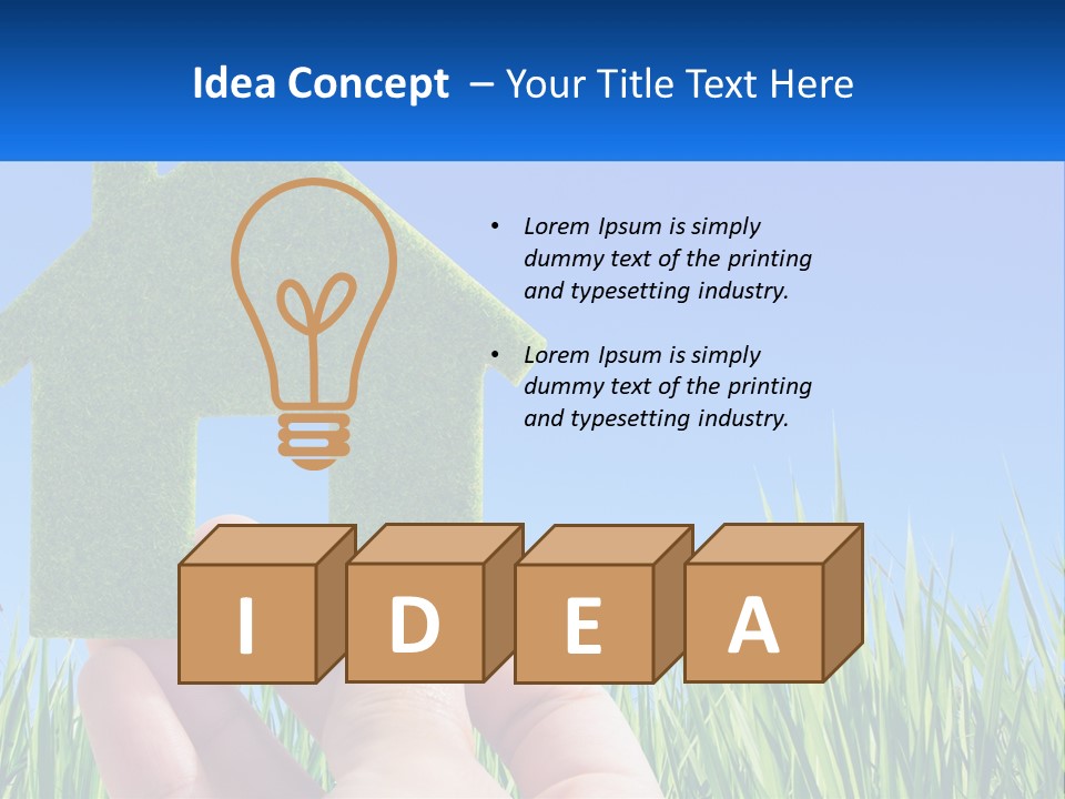 Nature Holding Property PowerPoint Template