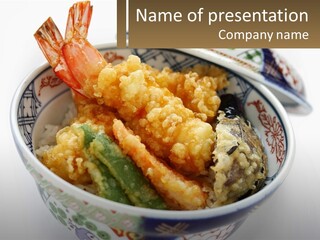 Cooking Japanese Dish Donburi PowerPoint Template
