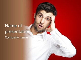 Mouth Fear Surprise PowerPoint Template