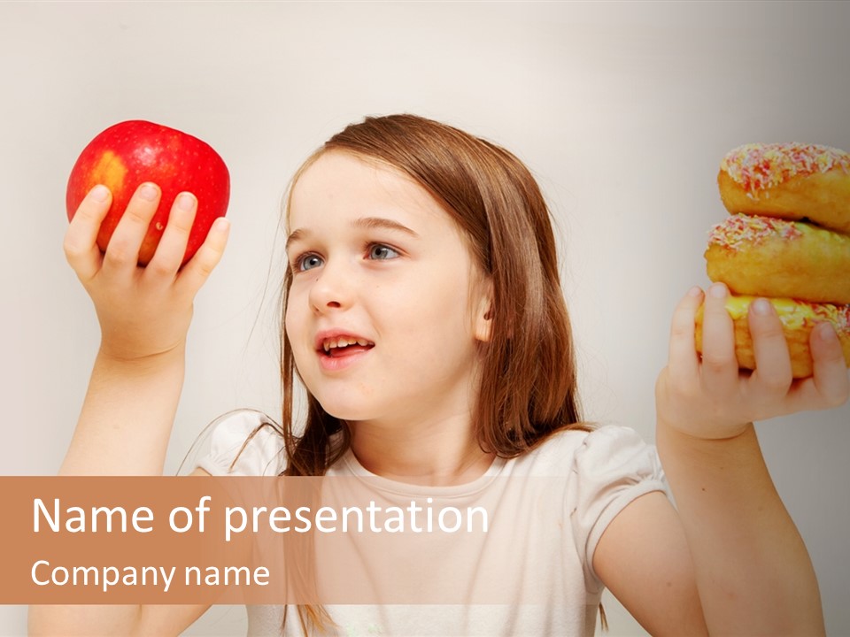 Kids White Background Caucasian PowerPoint Template