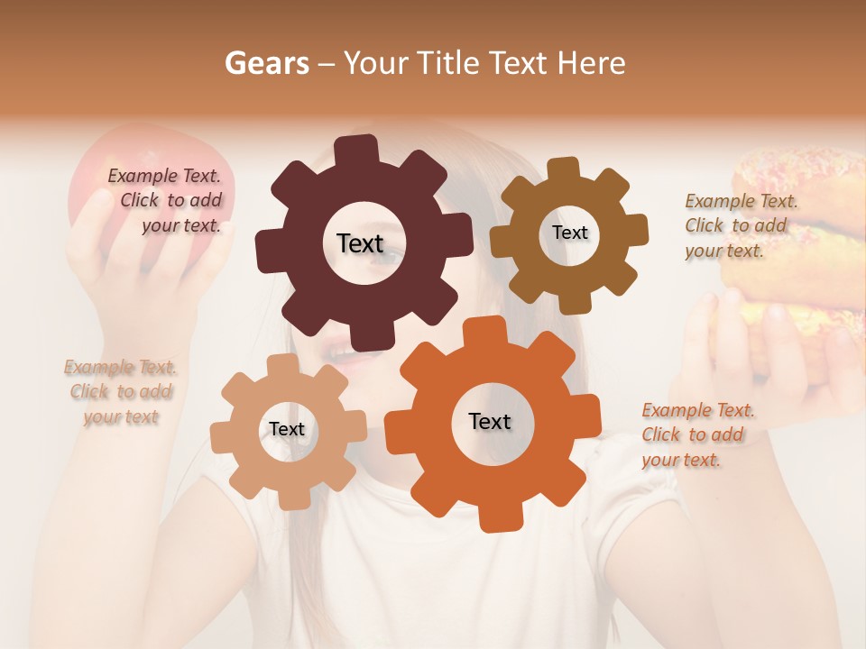 Kids White Background Caucasian PowerPoint Template