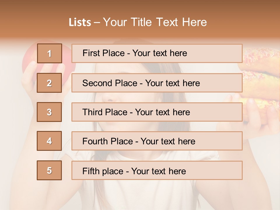 Kids White Background Caucasian PowerPoint Template