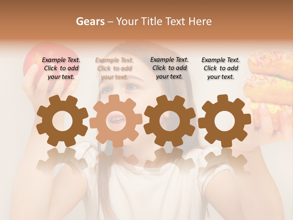 Kids White Background Caucasian PowerPoint Template