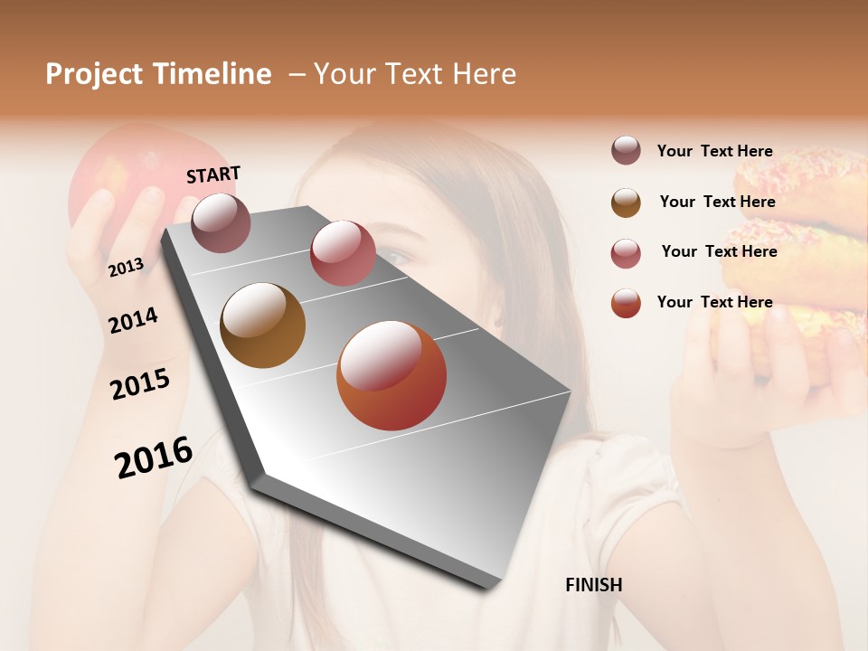 Kids White Background Caucasian PowerPoint Template