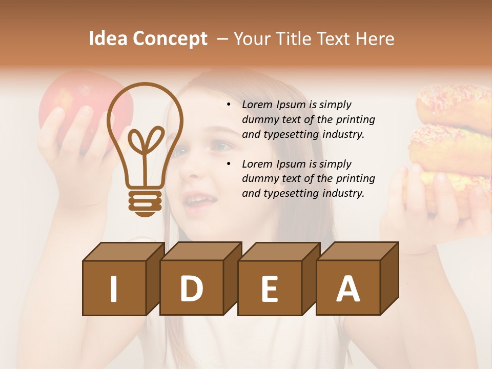 Kids White Background Caucasian PowerPoint Template