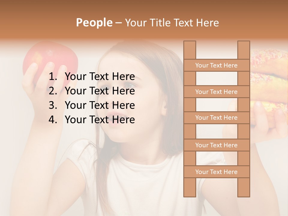 Kids White Background Caucasian PowerPoint Template