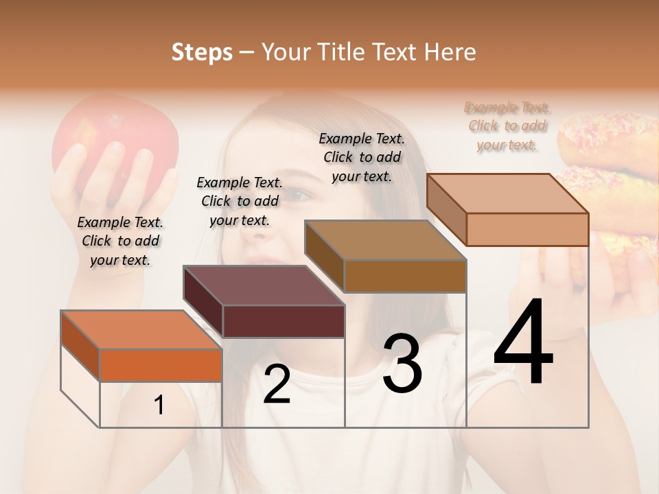 Kids White Background Caucasian PowerPoint Template