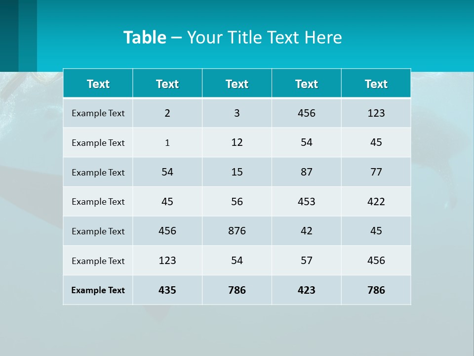 Ocean Underwater Scene Ecology PowerPoint Template