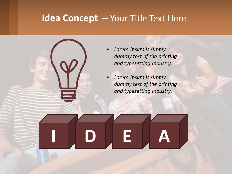 Skewer Family Teen PowerPoint Template