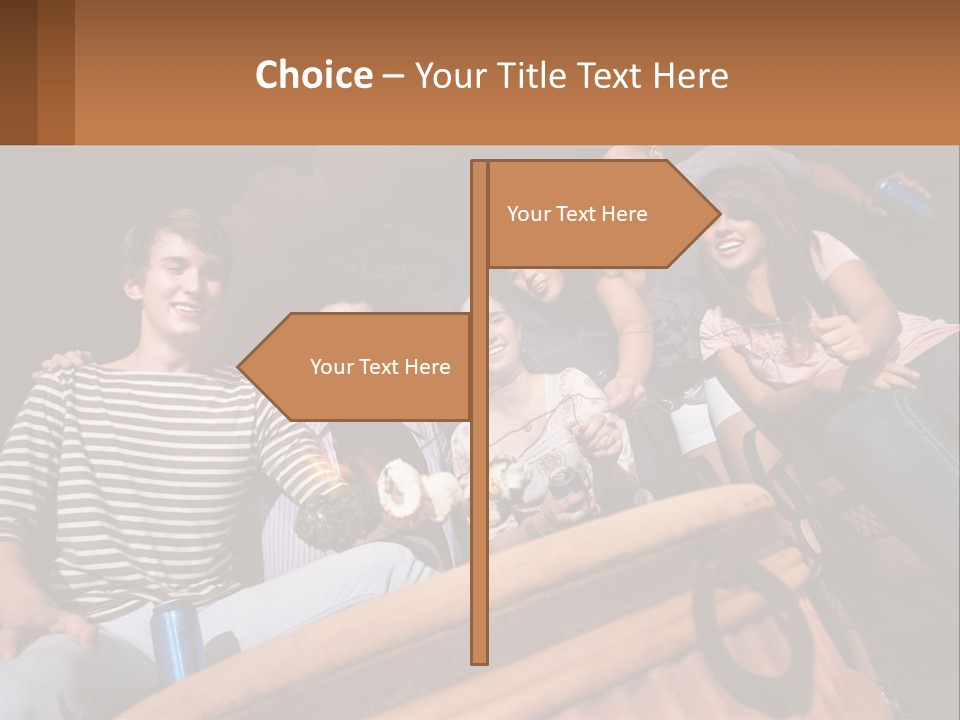 Skewer Family Teen PowerPoint Template