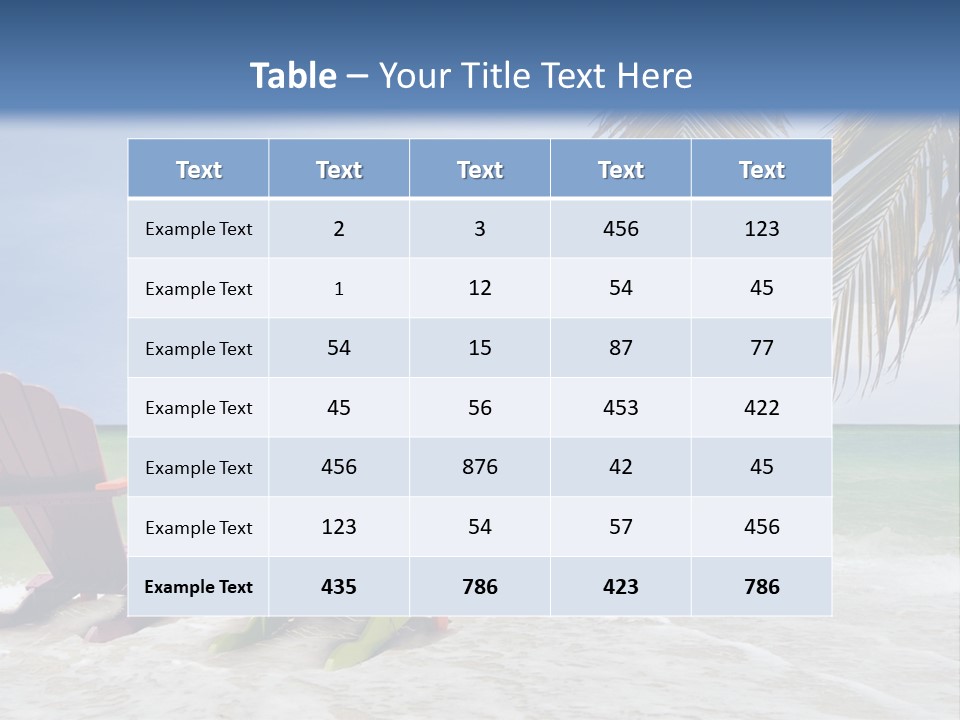 Tropical Climate Palm Trees Comfortable PowerPoint Template