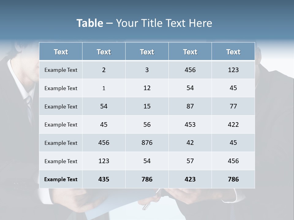 Table Communications Young People PowerPoint Template