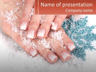 Snow Girl Glamor PowerPoint Template