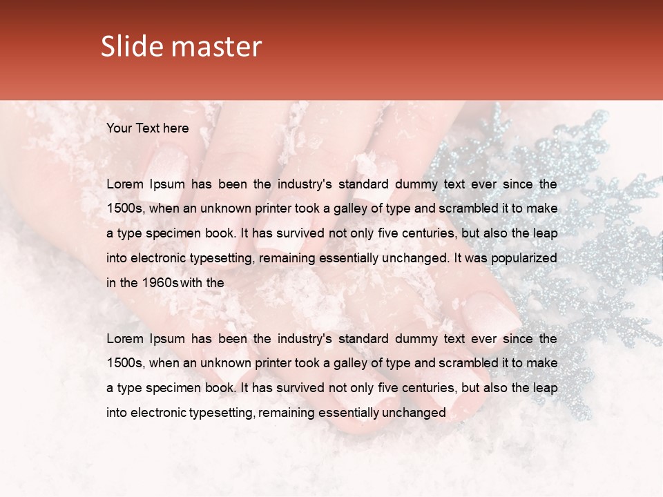 Snow Girl Glamor PowerPoint Template