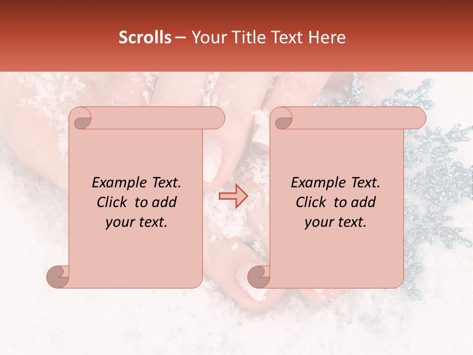 Snow Girl Glamor PowerPoint Template
