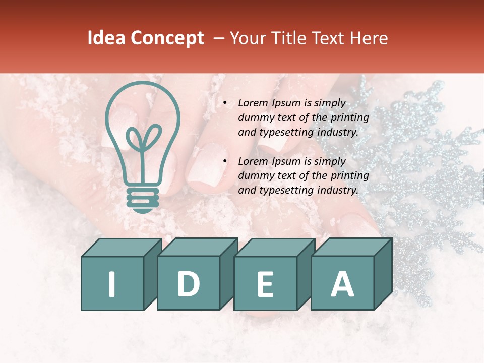 Snow Girl Glamor PowerPoint Template