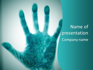 Technological Hand Motherboard PowerPoint Template