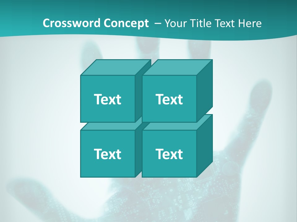 Technological Hand Motherboard PowerPoint Template
