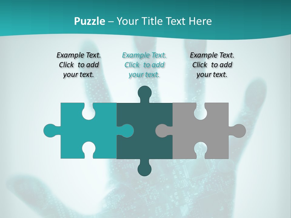 Technological Hand Motherboard PowerPoint Template