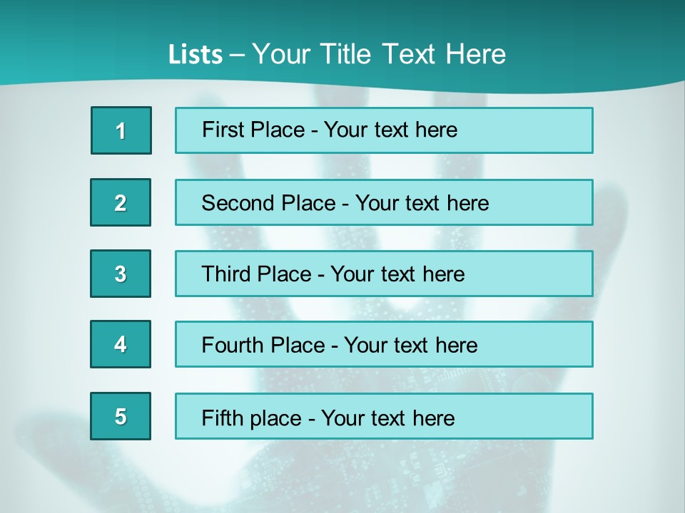 Technological Hand Motherboard PowerPoint Template