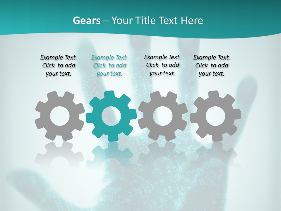 Technological Hand Motherboard PowerPoint Template